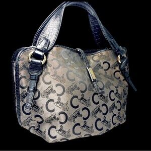 Celine Vintage C Horse Carriage Bittersweet Macadam Black  Handbag